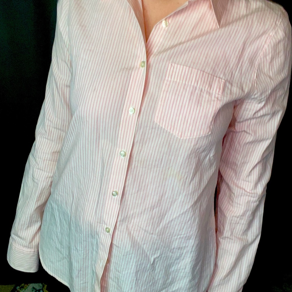 Gap Pink Striped Button Down